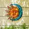 Glitzhome® 36.25" Metal Sun & Moon Garden Stake or Wall Décor